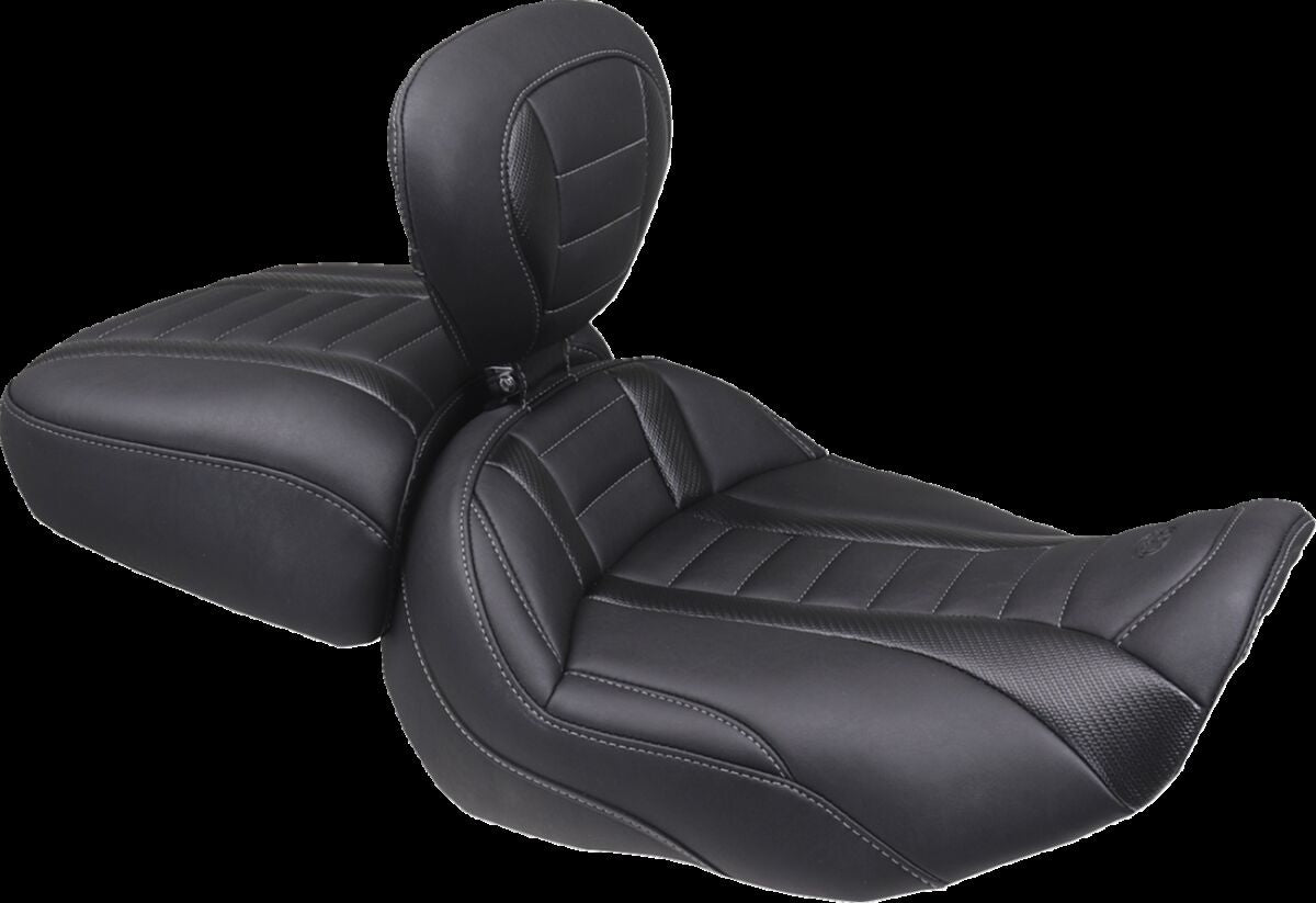 Mustang Seat Deluxe Touring Solo W/ Dbr Gun Metal Thread Seat Mustang