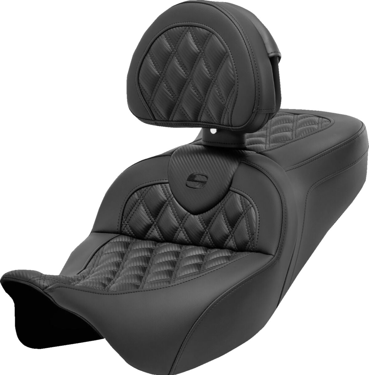 Roadsofa CF LS With Driver's Backrest Seat - 08+ Touring Seat Saddlemen Default Title