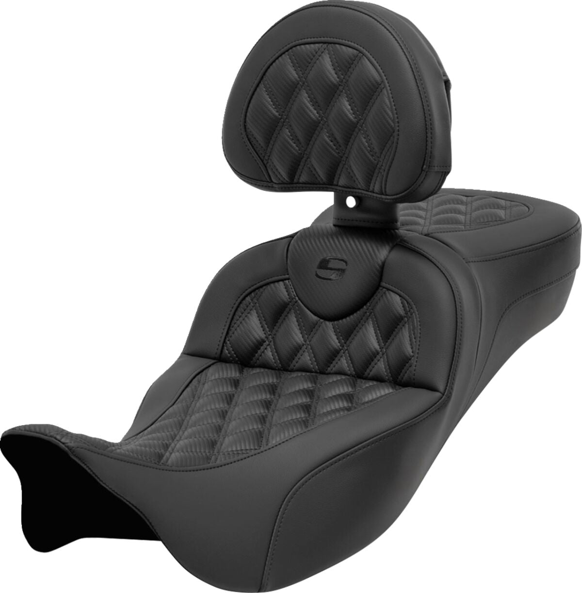 Roadsofa CF LS Extended Reach With Driver's Backrest Seat - 08+ Touring Seat Saddlemen Default Title