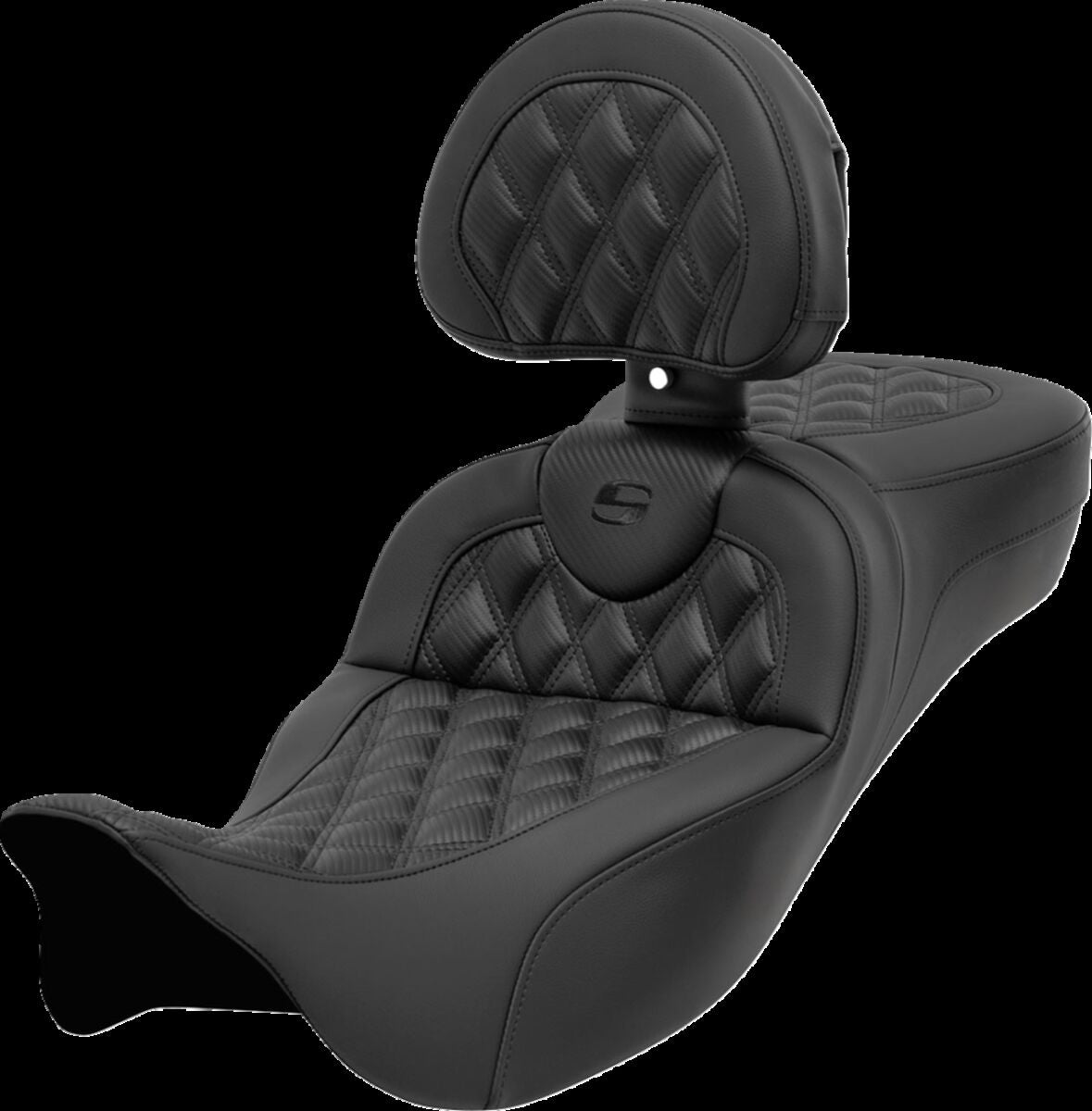 Saddlemen Roadsofa CF LS Extended Reach With Driver's Backrest Seat - 08+ Touring Seat Saddlemen