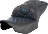 Saddlemen Roadsofa LS Seat, Blue Stitch - 23+ Touring Seat Saddlemen