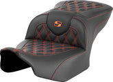 Saddlemen Roadsofa LS Seat, Orange Stitch - 23+ Touring Seat Saddlemen