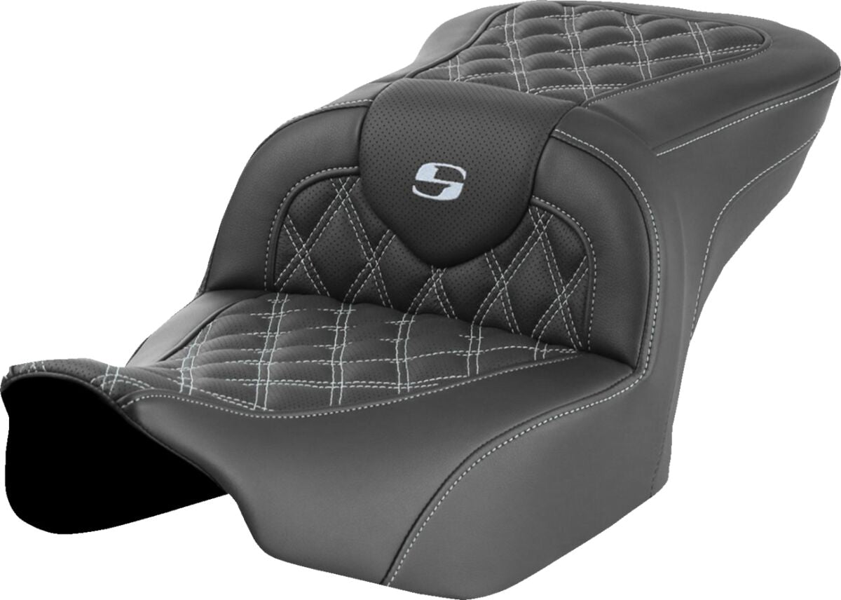 Saddlemen Roadsofa LS Seat, Silver Stitch - 23+ Touring Seat Saddlemen