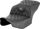 Saddlemen Roadsofa LS Seat, Silver Stitch - 23+ Touring Seat Saddlemen