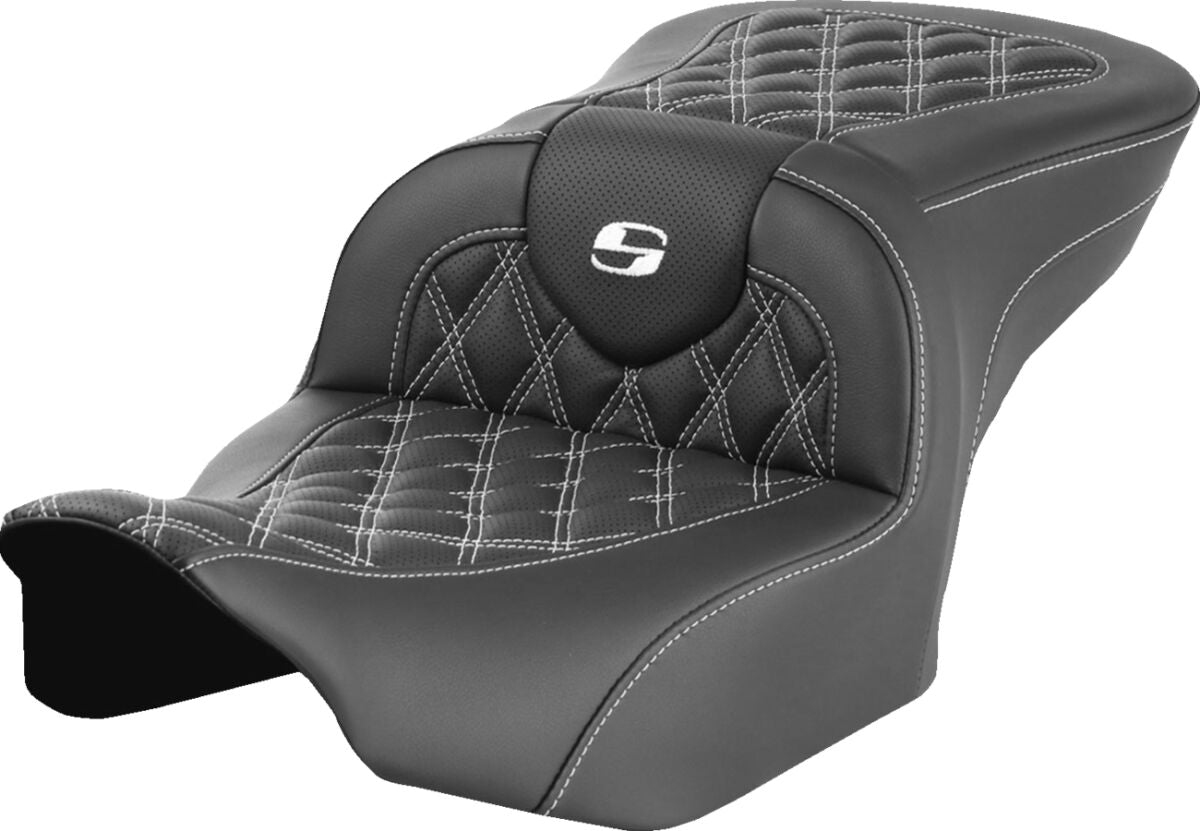 Roadsofa LS Seat, White Stitch - 23+ Touring Seat Saddlemen Default Title