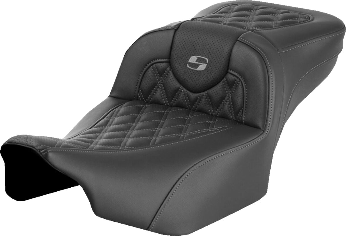 Roadsofa LS Extended Reach Seat, Gray Stitch - 23+ Touring Seat Saddlemen Default Title