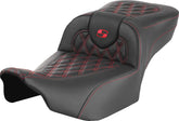 Roadsofa LS Extended Reach Seat, Red Stitch - 23+ Touring Seat Saddlemen Default Title