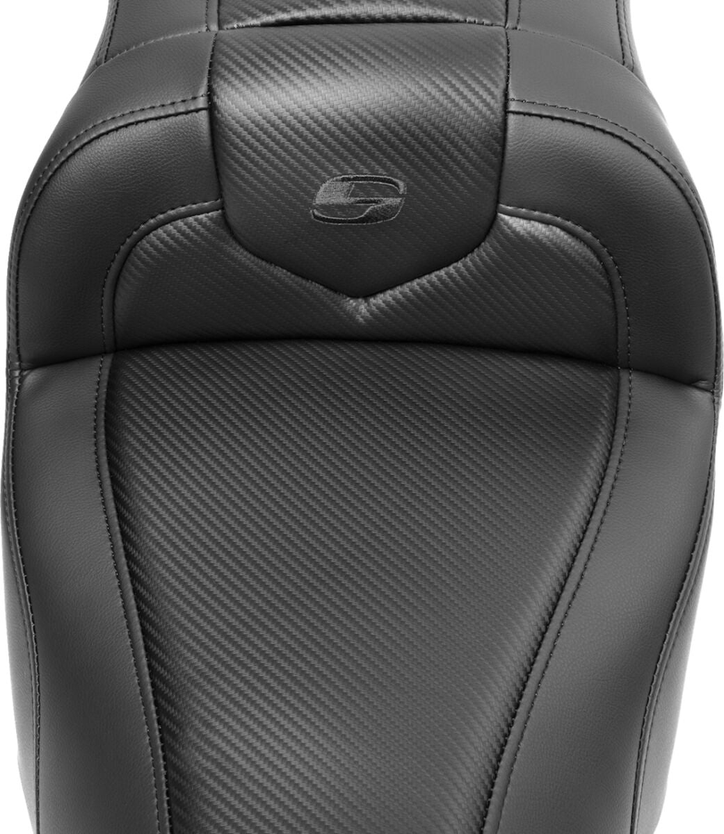Saddlemen Roadsofa CF With Driver's Backrest Seat - 23+ Touring Seat Saddlemen