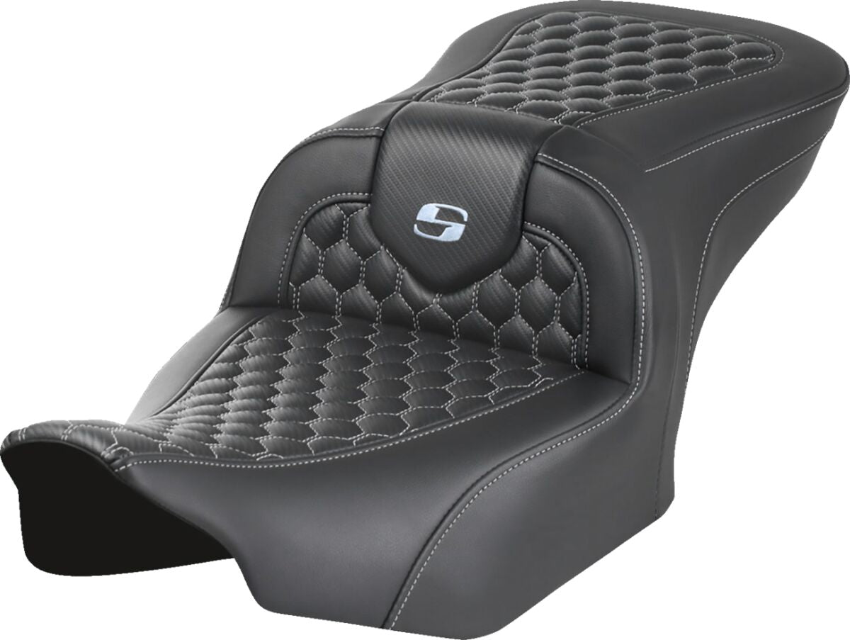 Saddlemen Roadsofa HC Seat, Silver Stitch - 23+ Touring Seat Saddlemen