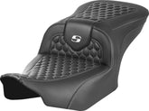 Saddlemen Roadsofa HC Seat, White Stitch - 23+ Touring Seat Saddlemen