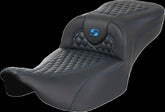 Saddlemen Roadsofa HC Extended Reach Seat, Blue Stitch - 23+ Touring Seat Saddlemen