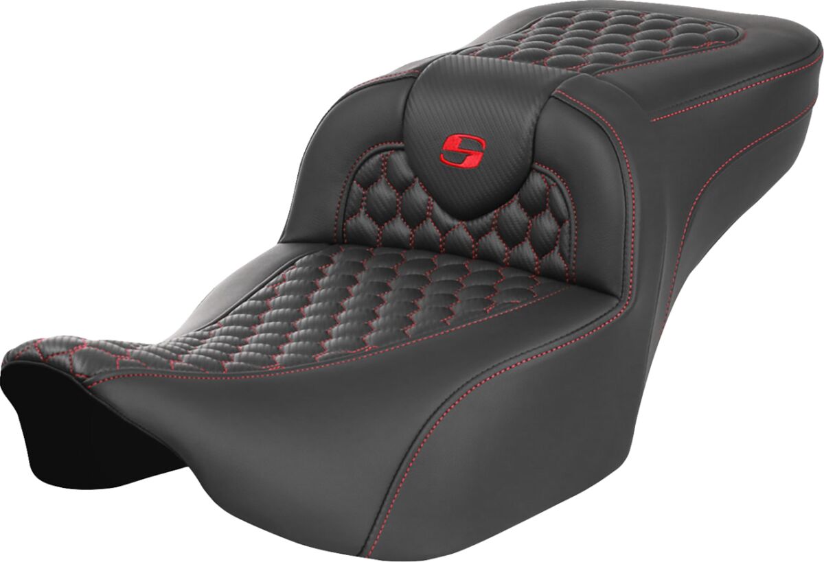 Roadsofa HC Extended Reach Seat, Red Stitch - 23+ Touring Seat Saddlemen Default Title