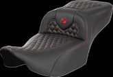 Saddlemen Roadsofa HC Extended Reach Seat, Red Stitch - 23+ Touring Seat Saddlemen
