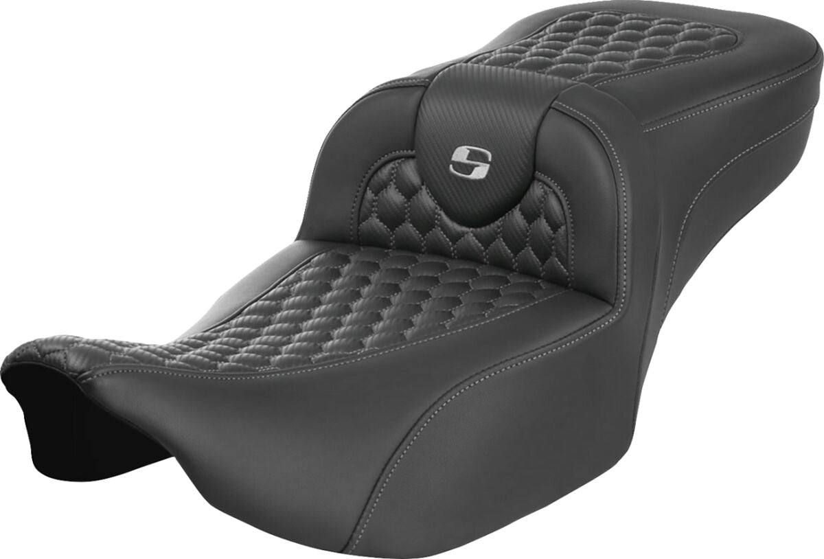 Roadsofa HC Extended Reach Seat, Silver Stitch - 23+ Touring Seat Saddlemen Default Title