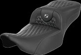 Saddlemen Roadsofa HC Extended Reach Seat, Silver Stitch - 23+ Touring Seat Saddlemen