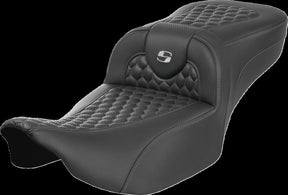 Saddlemen Roadsofa HC Extended Reach Seat, Silver Stitch - 23+ Touring Seat Saddlemen
