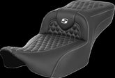 Saddlemen Roadsofa HC Extended Reach Seat, White Stitch - 23+ Touring Seat Saddlemen