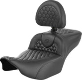 Roadsofa HC Extended Reach With Driver's Backrest Seat, Black Stitch - 23+ Touring Seat Saddlemen Default Title
