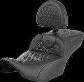 Saddlemen Roadsofa HC Extended Reach With Driver's Backrest Seat, Black Stitch - 23+ Touring Seat Saddlemen