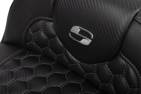 Roadsofa HC Extended Reach With Driver's Backrest Seat, Gray Stitch - 23+ Touring Seat Saddlemen