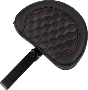 Roadsofa HC Extended Reach With Driver's Backrest Seat, Red Stitch - 23+ Touring Seat Saddlemen