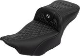 Saddlemen Roadsofa HC Extended Reach With Driver's Backrest Seat, Silver Stitch - 23+ Touring Seat Saddlemen