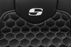 Roadsofa HC Extended Reach With Driver's Backrest Seat, White Stitch - 23+ Touring Seat Saddlemen