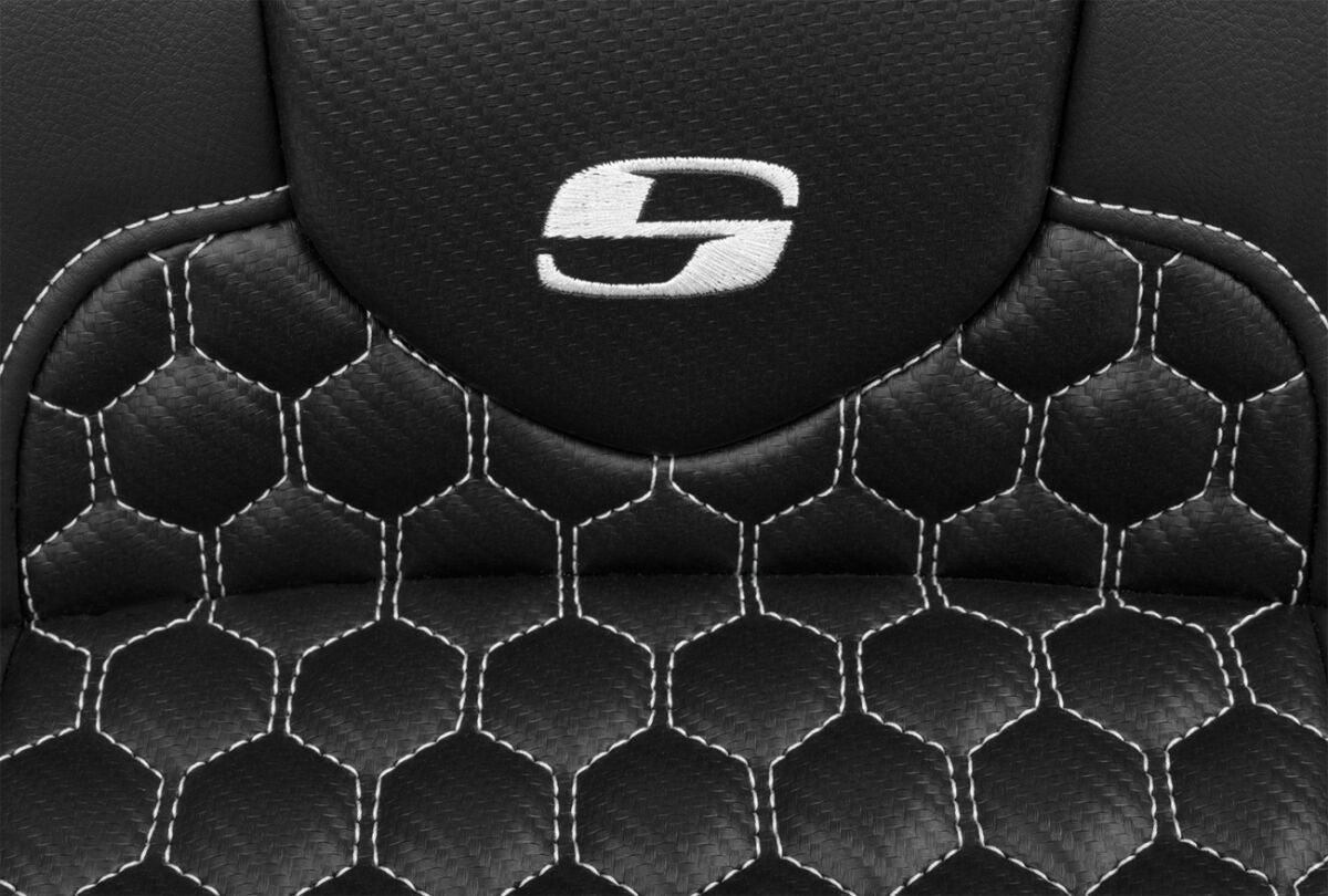 Saddlemen Roadsofa HC Extended Reach With Driver's Backrest Seat, White Stitch - 23+ Touring Seat Saddlemen