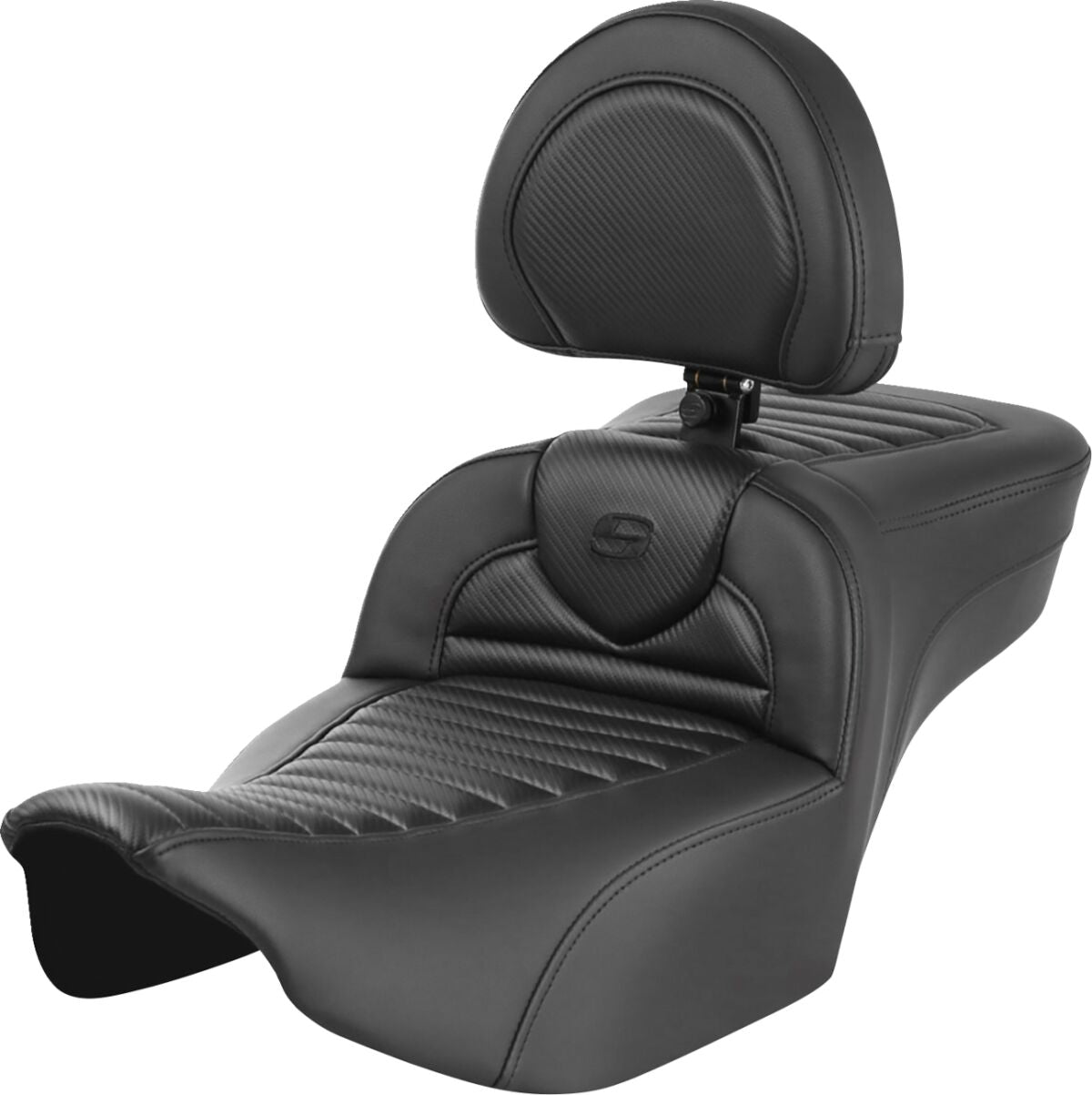 Roadsofa Extended Reach CF TR With Driver's Backrest Seat - 23+ Touring Seat Saddlemen Default Title
