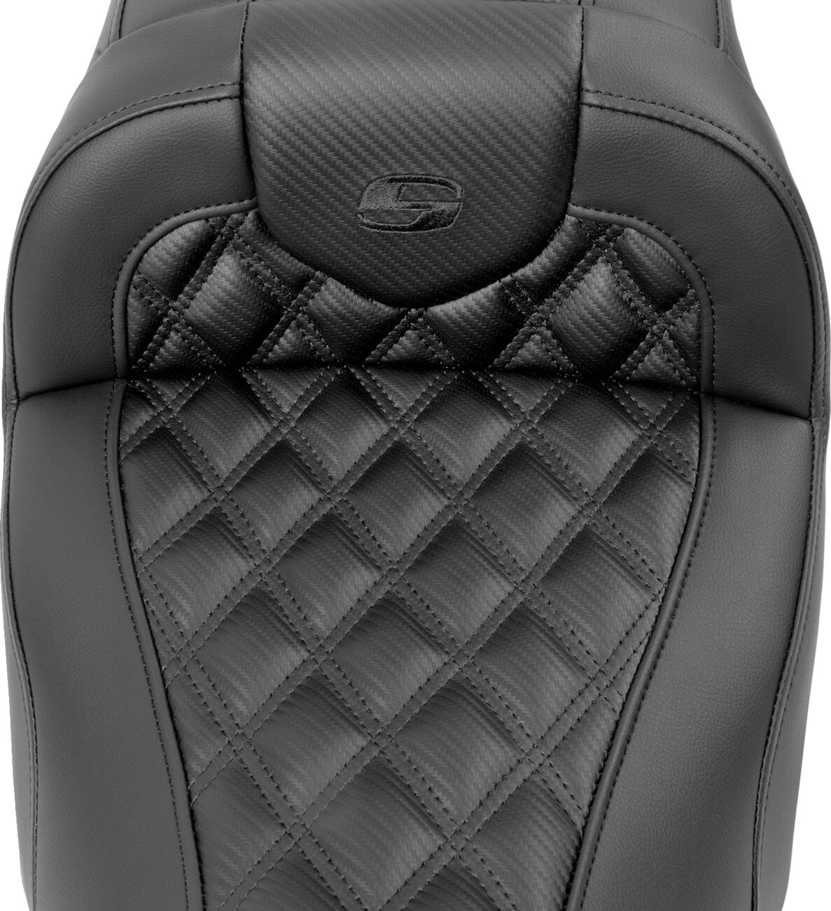 Roadsofa CF LS Seat, Black Stitch - 23+ Touring Seat Saddlemen