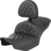 Saddlemen Roadsofa CF LS With Driver's Backrest Seat, Black Stitch - 23+ Touring Seat Saddlemen
