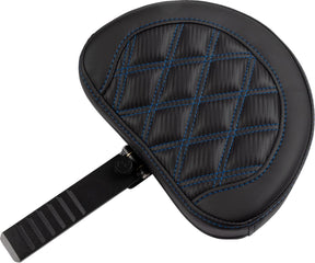 Roadsofa CF LS With Driver's Backrest Seat, Blue Stitch - 23+ Touring Seat Saddlemen
