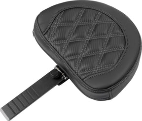 Roadsofa CF LS With Driver's Backrest Seat, Gray Stitch - 23+ Touring Seat Saddlemen