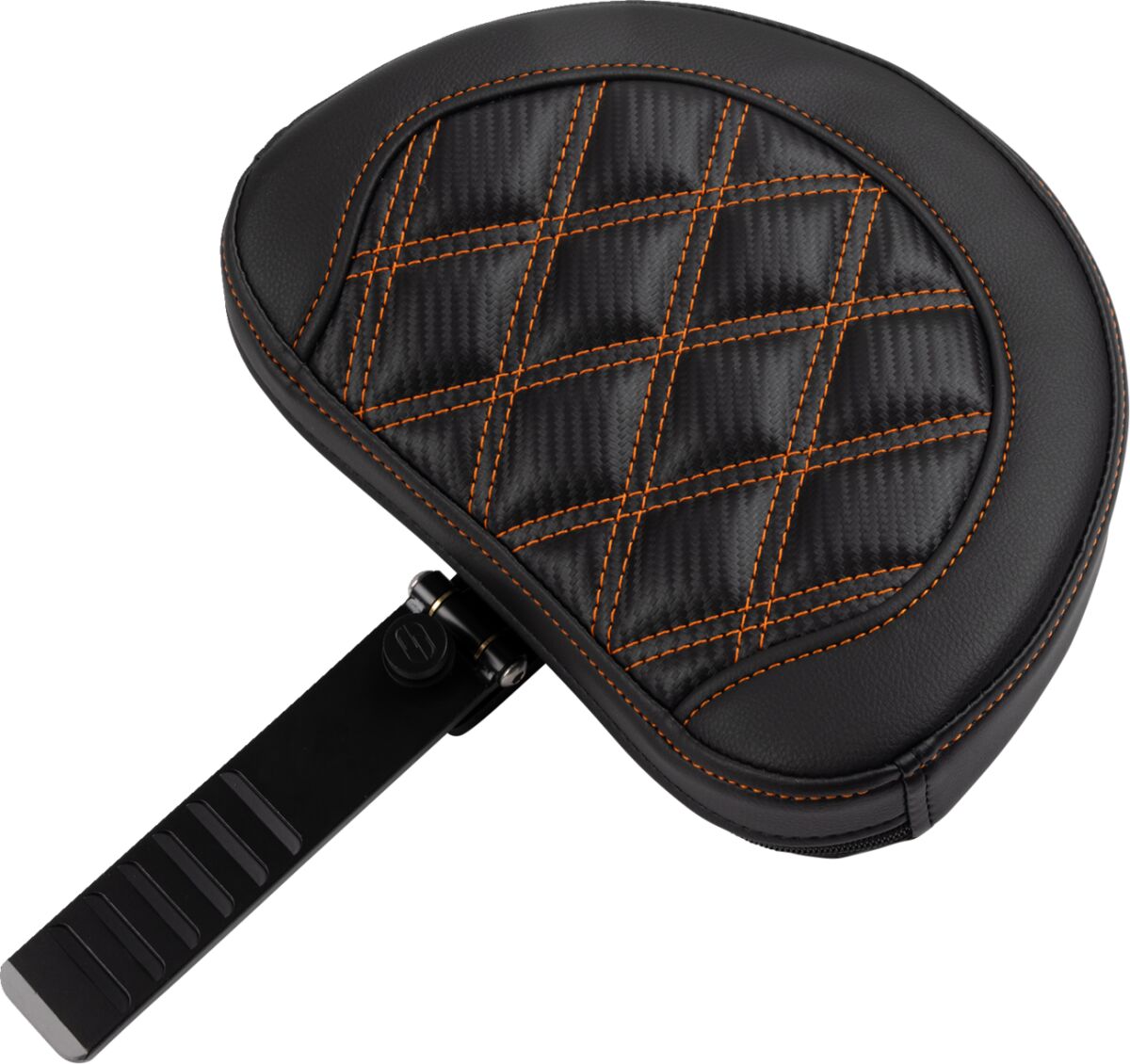 Roadsofa CF LS With Driver's Backrest Seat, Orange Stitch - 23+ Touring Seat Saddlemen