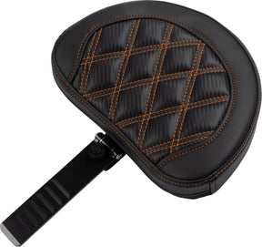 Roadsofa CF LS With Driver's Backrest Seat, Orange Stitch - 23+ Touring Seat Saddlemen