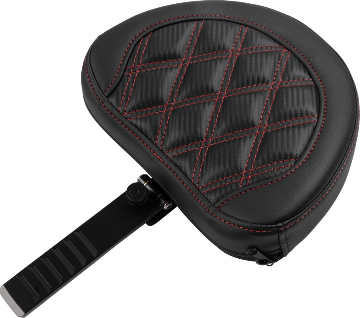 Roadsofa CF LS With Driver's Backrest Seat, Red Stitch - 23+ Touring Seat Saddlemen