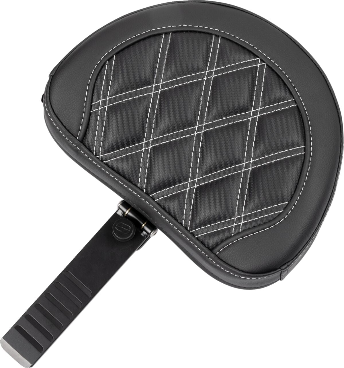 Roadsofa CF LS With Driver's Backrest Seat, Silver Stitch - 23+ Touring Seat Saddlemen