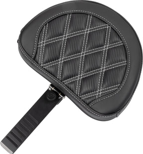 Roadsofa CF LS With Driver's Backrest Seat, Silver Stitch - 23+ Touring Seat Saddlemen
