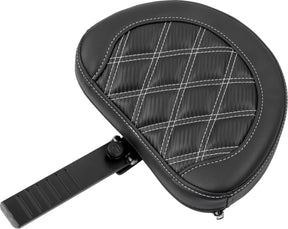 Saddlemen Roadsofa CF LS With Driver's Backrest Seat, White Stitch - 23+ Touring Seat Saddlemen