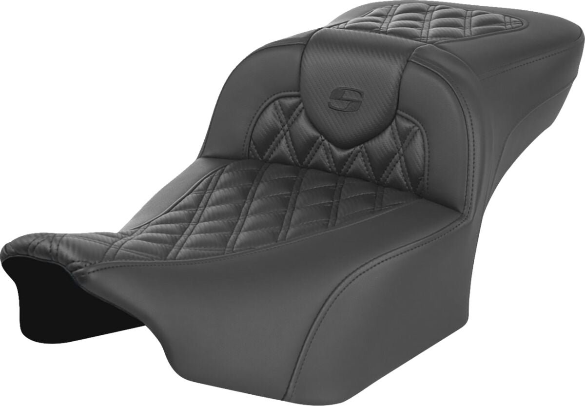 Roadsofa Extended Reach CF LS Seat, Black Stitch - 23+ Touring Seat Saddlemen Default Title