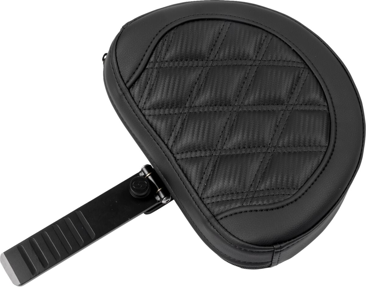 Roadsofa Extended Reach CF LS With Driver's Backrest Seat, Black Stitch - 23+ Touring Seat Saddlemen