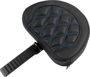 Roadsofa Extended Reach CF LS With Driver's Backrest Seat, Blue Stitch - 23+ Touring Seat Saddlemen