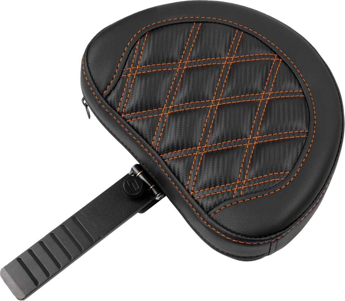 Roadsofa Extended Reach CF LS With Driver's Backrest Seat, Orange Stitch - 23+ Touring Seat Saddlemen