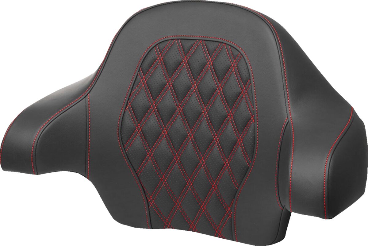 Saddlemen Tour Pack LS Backrest Pad, Red Stitch - 14+ Touring Seat Saddlemen