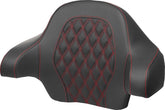 Saddlemen Tour Pack LS Backrest Pad, Red Stitch - 14+ Touring Seat Saddlemen