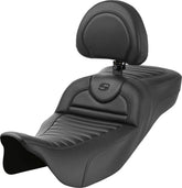 Saddlemen Roadsofa Extended Reach TR CF With Driver's Backrest Seat - 08+ Touring Seat Saddlemen