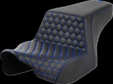 Saddlemen Step Up HC Seat, Blue Stitching - 23+ Touring Seat Saddlemen