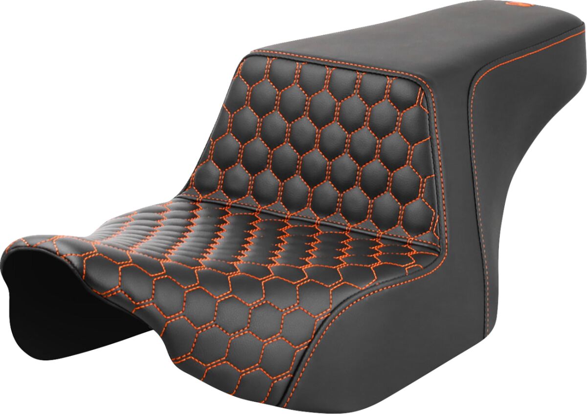 Step Up HC Seat, Orange Stitching - 23+ Touring Seat Saddlemen Default Title