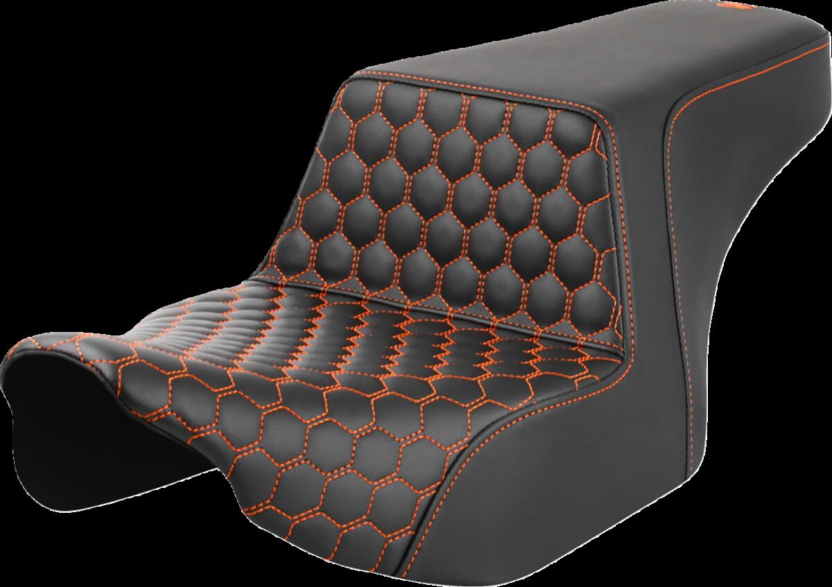 Saddlemen Step Up HC Seat, Orange Stitching - 23+ Touring Seat Saddlemen