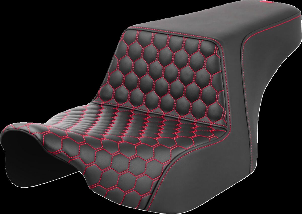 Saddlemen Step Up HC Seat, Red Stitching - 23+ Touring Seat Saddlemen